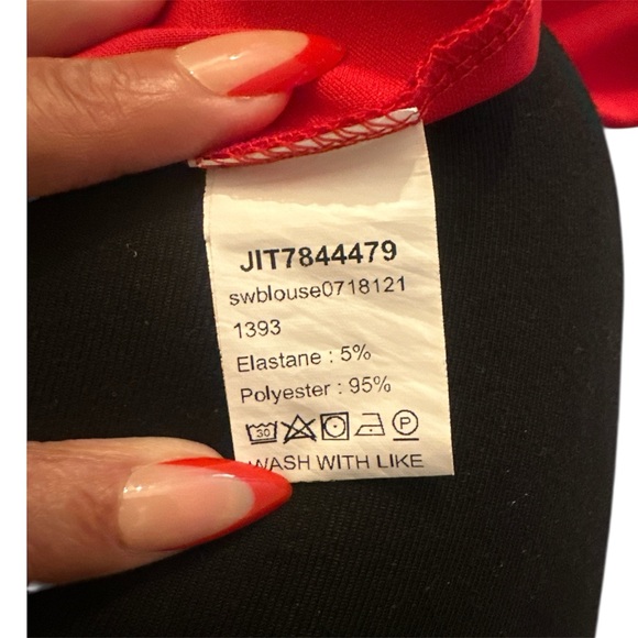 SHEIN Women’s Peplum Top With Open Flounce Sleeve Size Medium - Picture 10 of 10